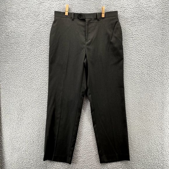 Ralph Lauren Dress Pants Adult 34x30 Grey Classic Blue Label Trouser Preppy Mens - Picture 2 of 13